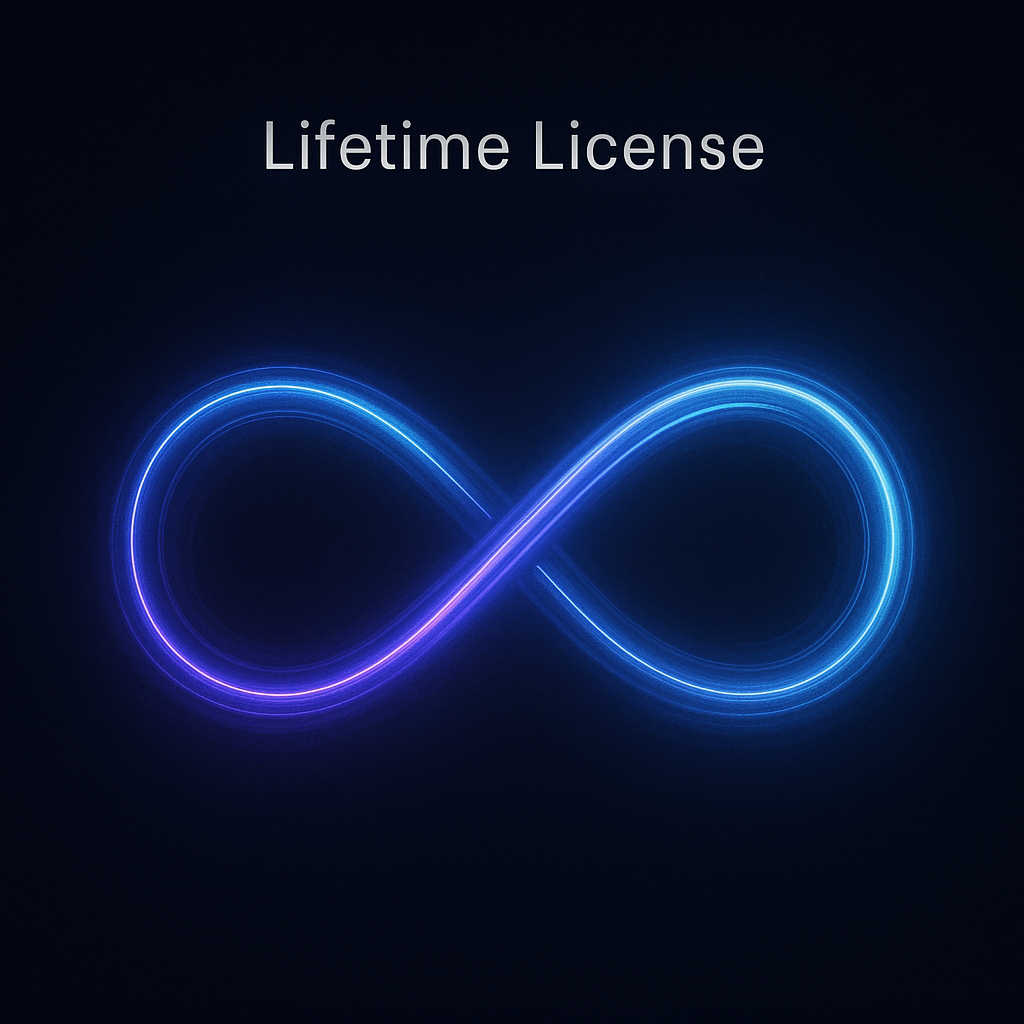 Dummy image representing a lifetime license. Ratio 4:3